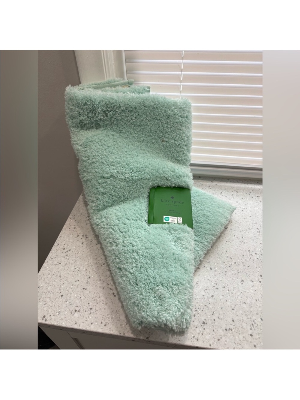 Kate Spade Mint Green Plush Bath Rug